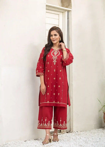 Embroidered Cotton Two-Piece art-537