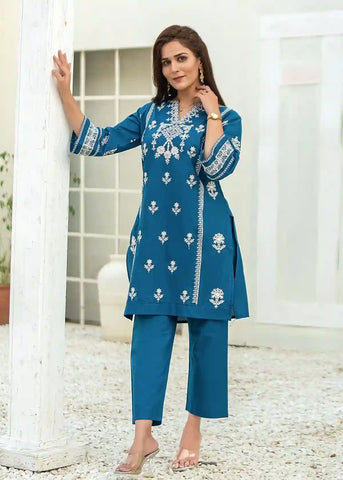 Embroidered Cotton Two-Piece Art-429