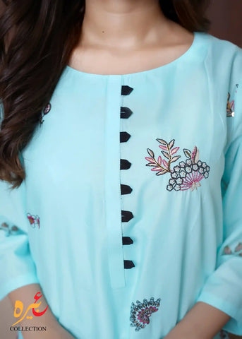 Embroidered Cotton Two-Piece Art-588